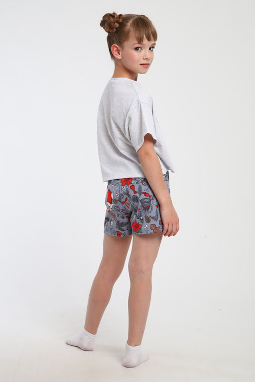 Пижама для девочки ПД-019-073 Кот Новый год