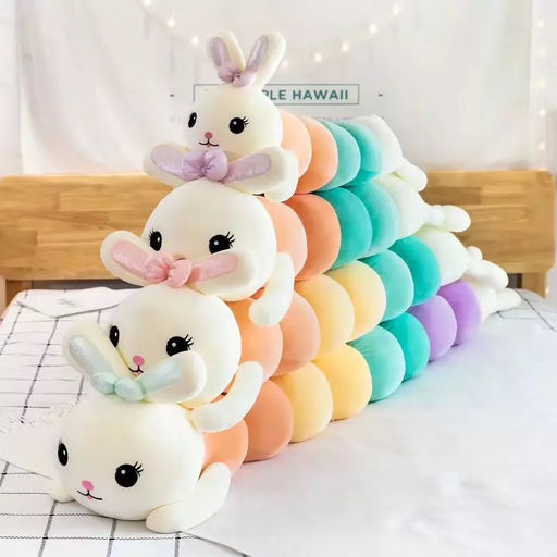 Мягкая игрушка Зайчик длинный Гусеница батон 85 см