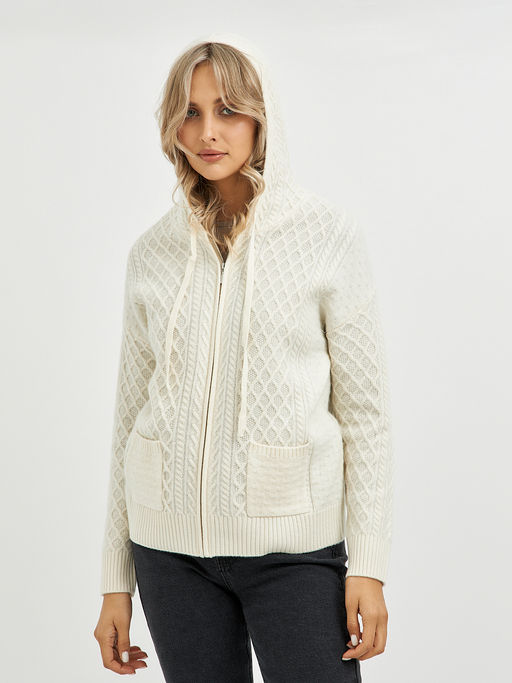 кардиган женский из шерсти с капюшоном - Glenfield фото 8