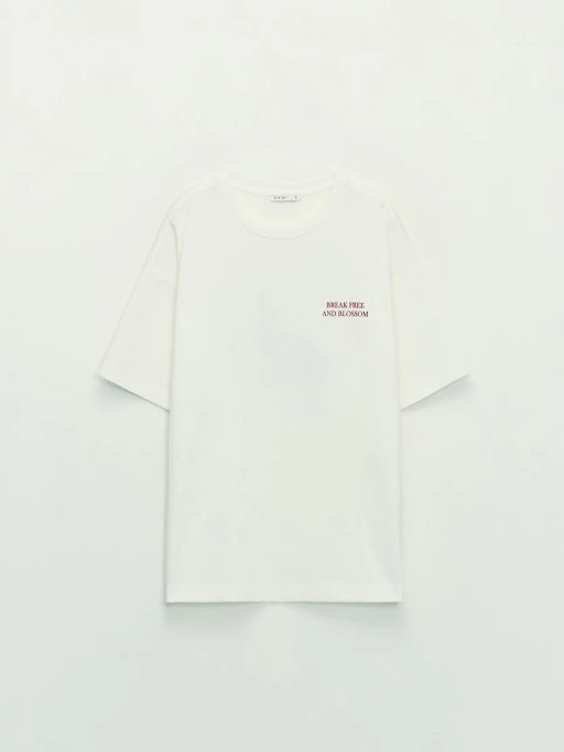 Футболка из хлопка с принтом / Zarina фото 9