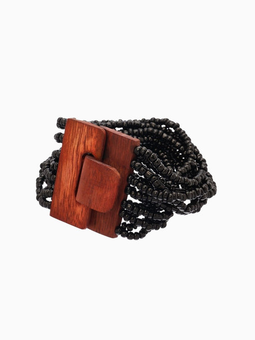 Браслет плетёный, 20×5 см, чёрный