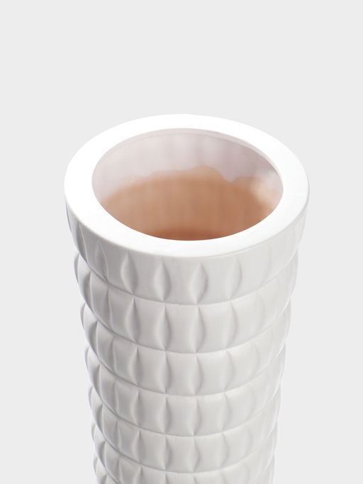 Ваза напольная керамика "Барто" 58х15 см, белый