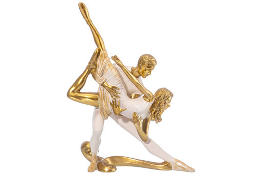 Статуэтка 20*8*26 см "Пара танцоров", золото