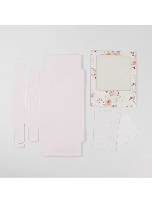 Цена за 5 шт. Коробка для конфет, кондитерская упаковка, 9 ячеек, С 8 Марта 14.5?14.5?3.5 см