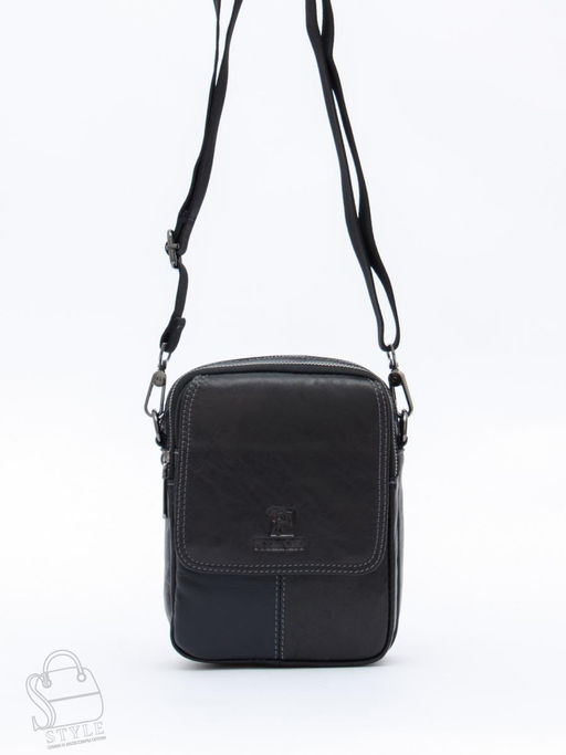Сумка мужская кожаная 8613S black Fuzhiniao