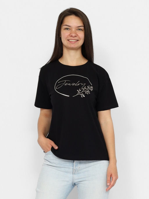 CRB wear/CSMW 60271-22 Футболка женская,черный/Ex.Cherubino фото 3