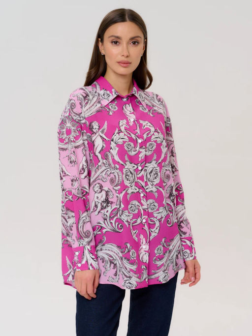 Рубашка женская 12421-33013 multicolor-pink - Eleganzza фото 2
