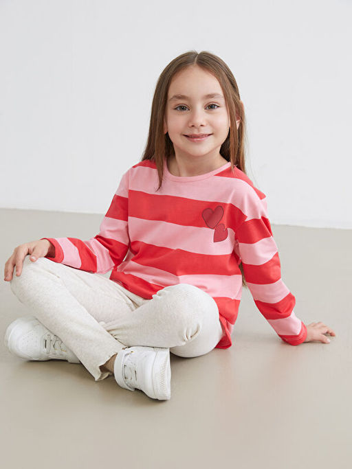 Bisiklet Yaka K?z ?ocuk Ti??rt