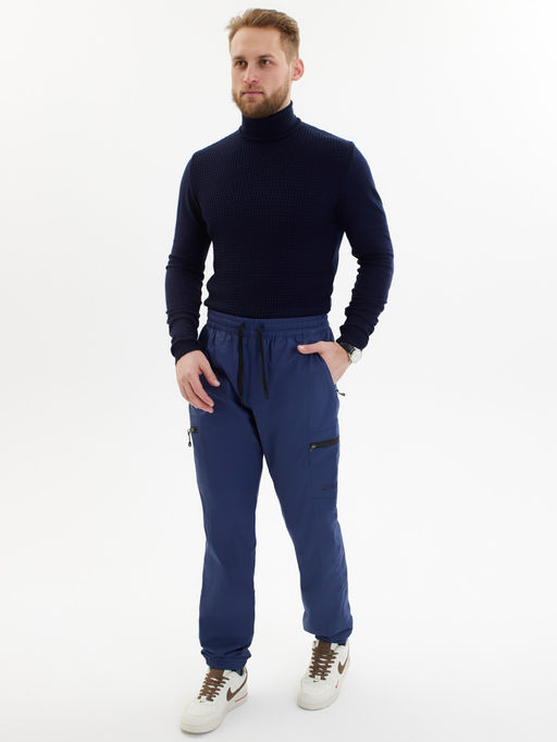 Брюки утепленный мужской зимние спортивные синего цвета 21135S - Colannia фото 3