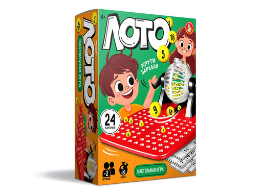 Игра настольная "Лото. Крути барабан" (05885) 4+, "Десятое королевство"