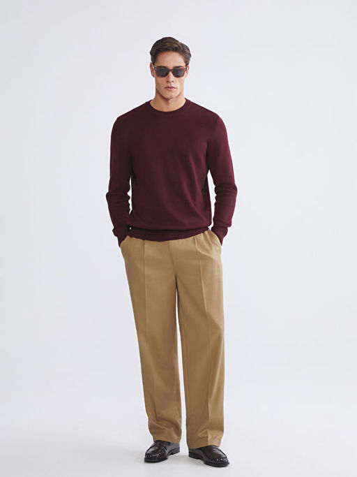 Bisiklet Yaka Erkek Triko Kazak