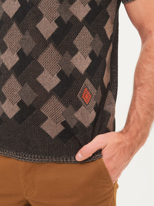 Джемпер короткий рукав 1810 коричневый 1