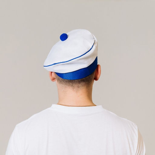 Берет Моряк, с помпоном, взрослый, р-р. 60