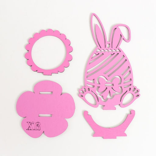 Подставка под яйцо Зайка 8,5х8,5х14,5 см (набор 4 детали) фиолетовый - Simaland фото 6