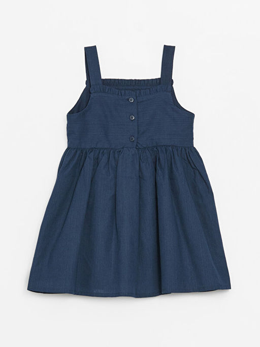 Kare Yaka Ask?l? K?z ?ocuk Elbise