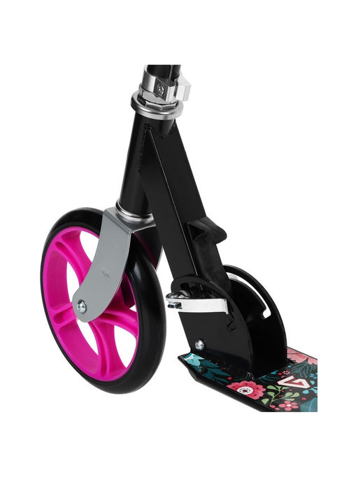 Самокат GRAFFITI, складной, колёса PU 200 мм, ABEC 7, цвет чёрный
