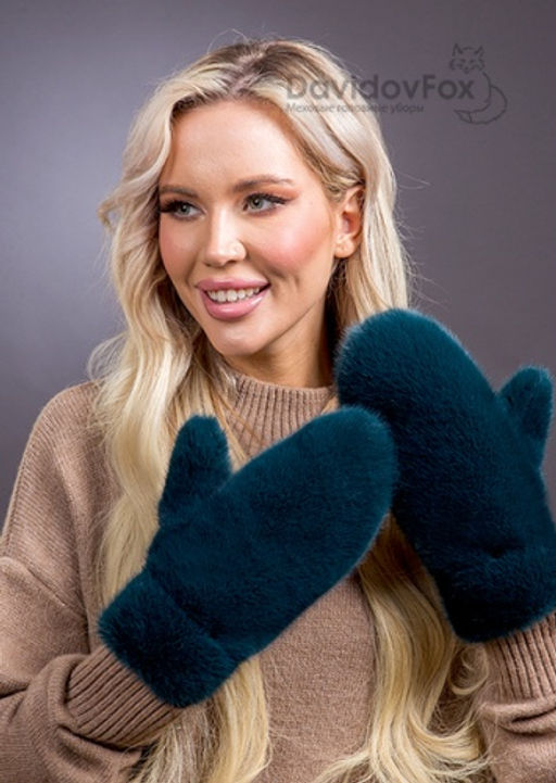 Варежки экомех изумруд