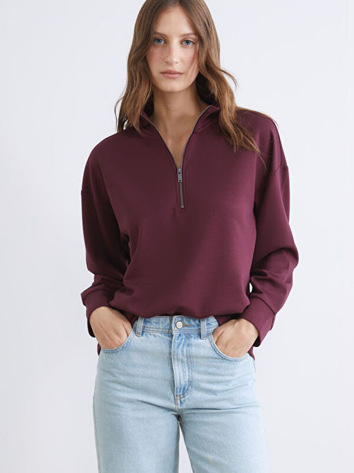 Dik Yaka Kad?n Sweatshirt