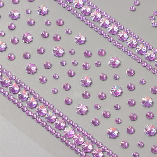 Наклейка - стразы Цветочная дорога, сиреневая, 22.5?11.5 см