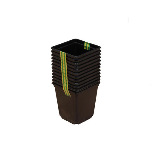 Цена за 36 шт. Горшок для рассады, 250 мл, 7×7×8 см, пластик, чёрный