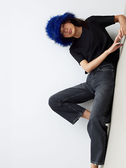 Wideleg Kad?n Jean Pantolon