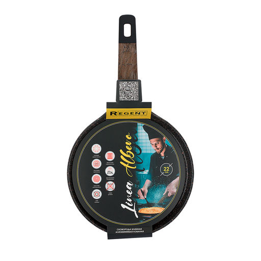 Сковорода блинная 22х4,3 см Linea ALBERO (индукция) арт. 62-1522