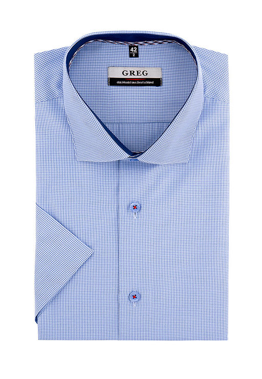 Сорочка мужская короткий рукав GREG 224/109/5025/Z/1p  фото 2