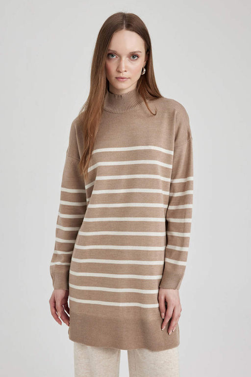 Туника обычного кроя с полуводолазкой - Defacto фото 3