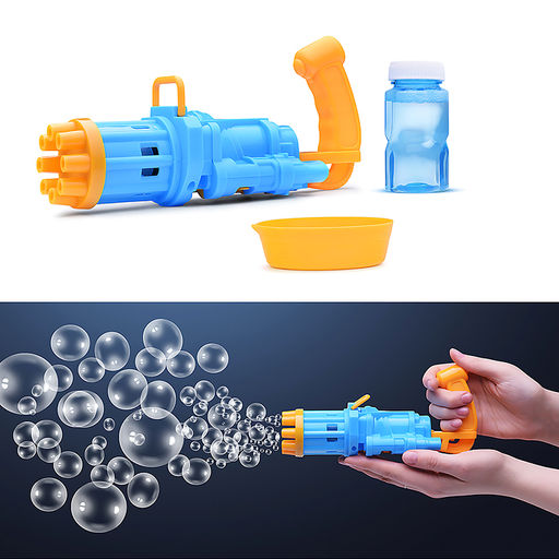 Бластер для мыльных пузырей  (8 отверстий) в коробке