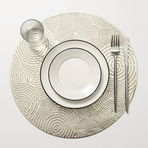 Цена за 12 шт. Салфетка сервировочная на стол Гипноз, d=38 см, цвет золото - Simaland фото 4