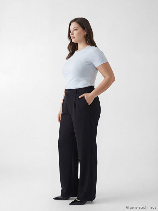 Брюки женские Loose Fit широкие со складками