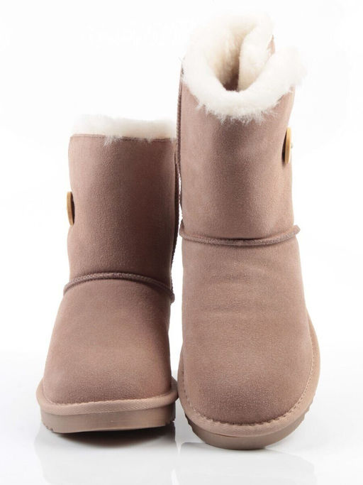 04-PAYH02-02Z BEIGE Угги женские (натуральная замша, 100% шерсть, натуральный мех)