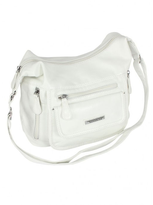 Сумка женская искусственная кожа Guecca-113, 1отд+карм/пер, плечевой ремень, белый SALE 264010 - Adelia фото 5