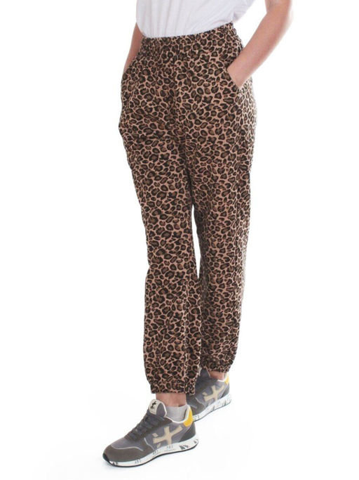 9001 LEOPARD/BROWN Брюки спортивные женские (95% хлопок, 5% спандекс) - Fashion фото 4