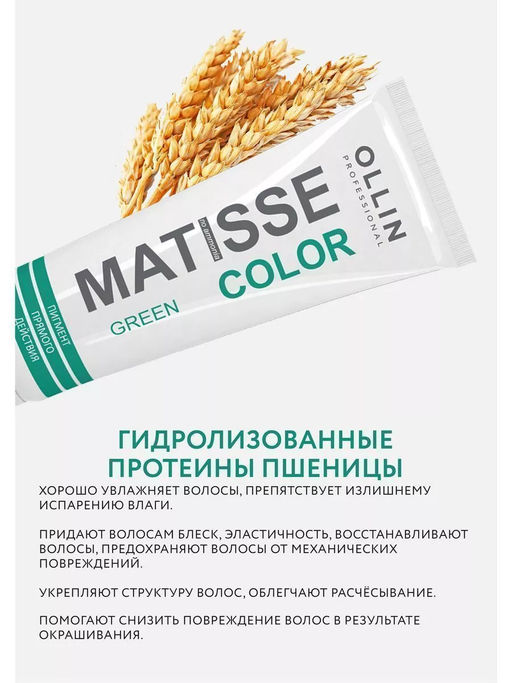 MATISSE COLOR зелёный пигмент 100мл - Ollin professional фото 3