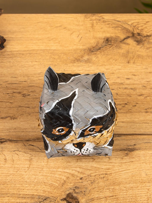 Корзинка «Енот», 10×10×13 см, бамбук