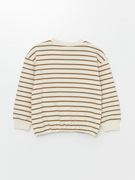 Bisiklet Yaka ?izgili Uzun Kollu K?z ?ocuk Sweatshirt - Waikiki фото 2