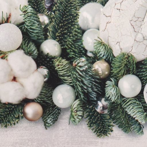 Цена за 5 шт. Коробка для капкейка «Снежные новогодние игрушки», 23×16×10 см