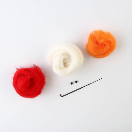 Валяние из шерсти на новый год Снеговик с ёлочным шаром, новогодний набор для творчества