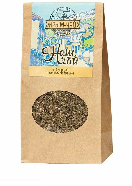 Наш чай.Чёрный с чабрецом 100 гр, крафт - Травы горного крыма фото 4