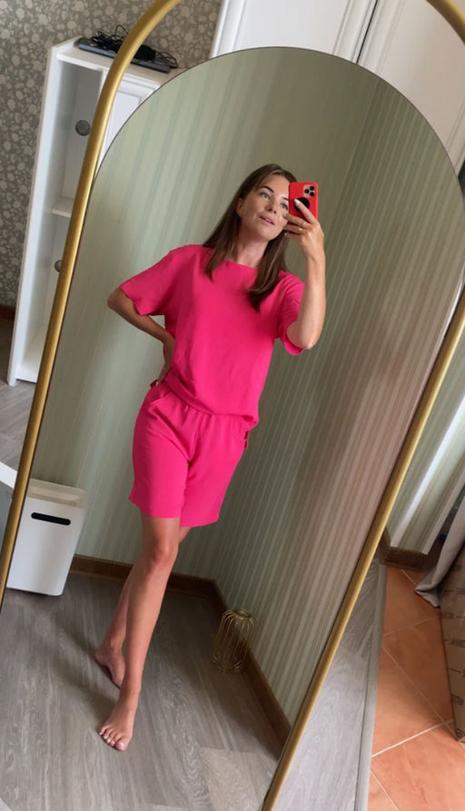 Костюм Манго (шорты+блуза)_О820/ярко-розовый - Ihomelux фото 8