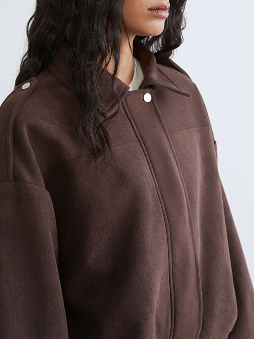 G?mlek Yaka Kad?n S?et G?r?n?ml? Ceket