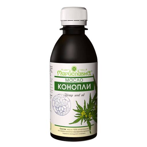 Конопляное масло пищевое, нерафинированное