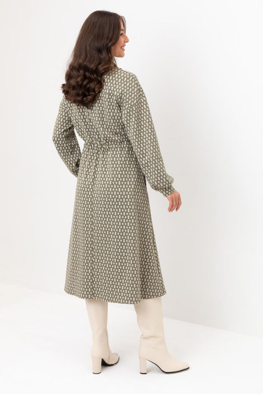 ЕВТ 5054/оливковый серый,ромбики платье жен