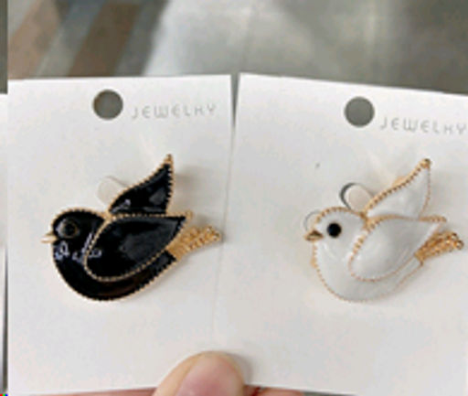 Брошь Птичка 3 см / GM284 /уп 12/ белая - Галеонтрейд фото 2