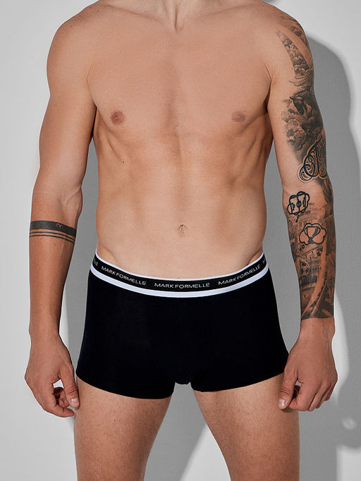 Цена за 2 штуки! Трусы боксеры мужские черные