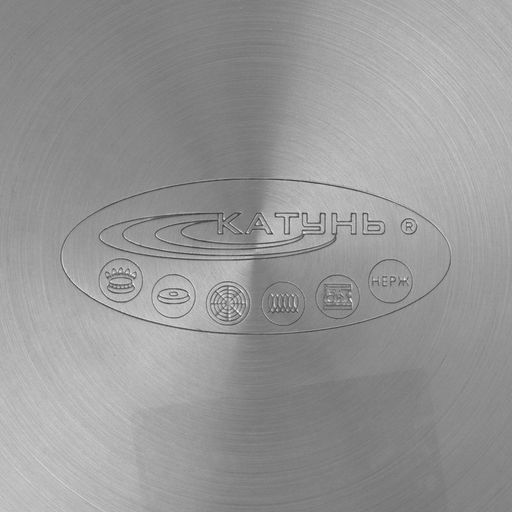 Кастрюля Катунь «Общепит», 9 л, d=24 см, с крышкой, капсульное дно, индукция, нержавеющая сталь, хромированный