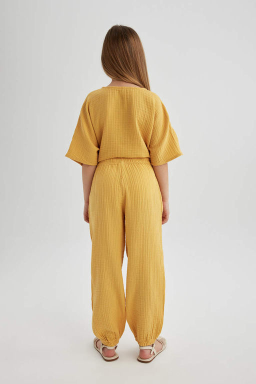 Хлопковые брюки для девочек - Defacto фото 7