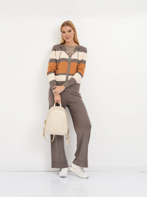 кардиган женский на молнии в широкую полоску - Glenfield фото 8