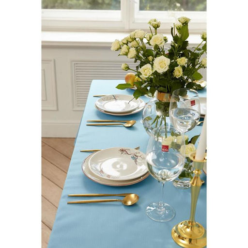 Скатерть Этель Elegance 150*220 +/-3см, цв.серо-синий, пл. 192 г/м2, хл с ВГМО  фото 7